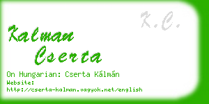 kalman cserta business card