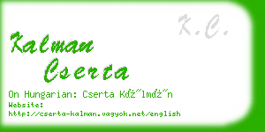 kalman cserta business card